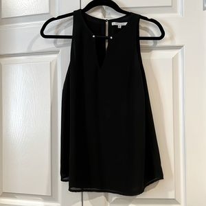 Black sleeveless top